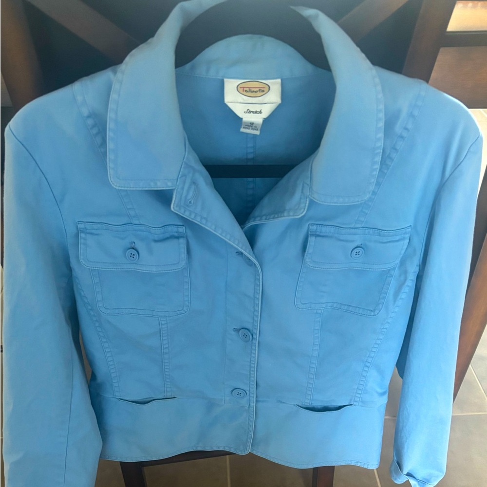 Talbots Light Blue Jean Stretch Jacket - image 1